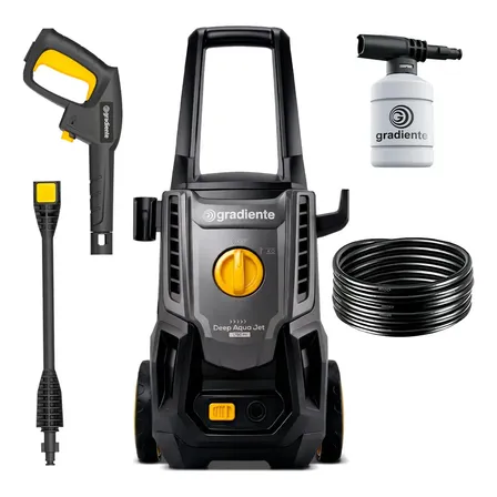 Lavadora De Alta Pressão Gradiente Aqua Jet 1500w 1750 Psi Portátil Compacta Cinza 127v 60hz