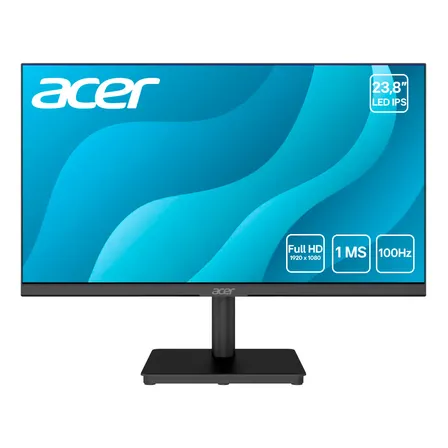 Monitor Acer Led Mk241y Flt, 23,8 Full Hd, Zero Frame, 100hz Preto 127/220v
