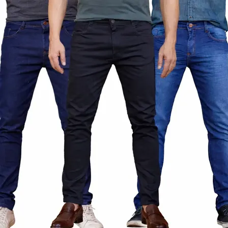 Kit 3 Calças Jeans Masculina Modelo Slim Envio Imediato Kit 3 Calças Premium 46