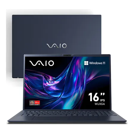 Notebook Vaio Fe16 Amd Ryzen 5-5625u Windows 11 Home 12gb Ram 512gb Ssd Tela 16  Ips Wuxga Antirreflexo - Vjfe69f11x-b1221h - Cinza Grafite
