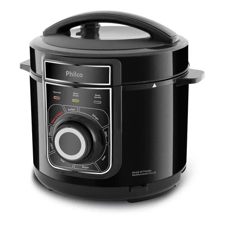 Panela De Pressão Philco Ppp02pi Inox Multifuncional 5l Cor Preto