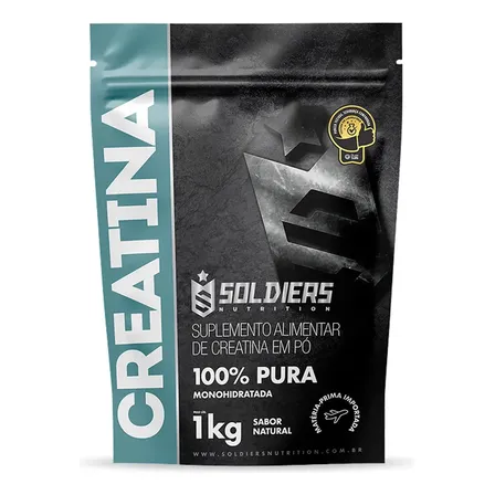 Creatina 1kg Suplemento Monohidratada em pó 100% Pura - Soldiers Nutrition