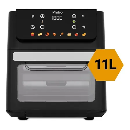 Air Fryer Oven Philco 11L 8 Funções Visor 1800W PAF11B