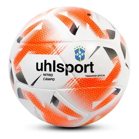 Bola Futebol De Campo Uhlsport Nitro Profissional Original Branca/laranja
