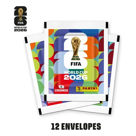 Kit 12 Envelopes com 84 figurinhas - Copa do Mundo 2026