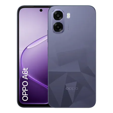 Smartphone OPPO A6t 128gb, 12gb Ram (4gb + 8gb Virtual Ram), Bateria Gigante de 6500mAh, Processador Snapdragon, Tela 120Hz, AI Câmera, IP64 - Violeta