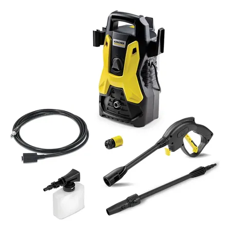 Lavadora De Alta Pressão Kärcher Prática Black 1500 Psi/libras 1400w 300l/h Com Aplicador De Detergente E Lança Regulável 220v