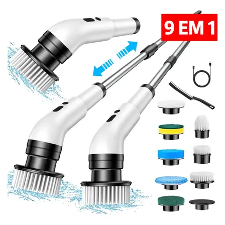 DeckCasa Escova elétrica de limpeza JY-6010 Branco Unidade 1