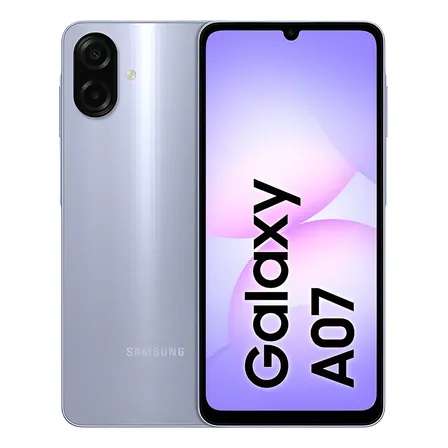 Celular Samsung Galaxy A07 128gb, 4gb, Câmera 50mp, Tela 6.7 , Proteção Ip54, Processador 6nm - Violeta
