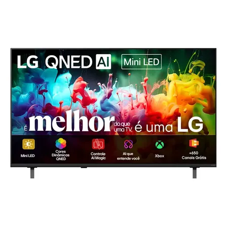 Smart TV 4K 50" LG QNED Mini LED AI QNED70 2026 Processador α7 Ger9 HDR10 Xbox Bluetooth Wi-Fi AI Search Google Gemini Integrados webOS 26 - 50QNED70BSA