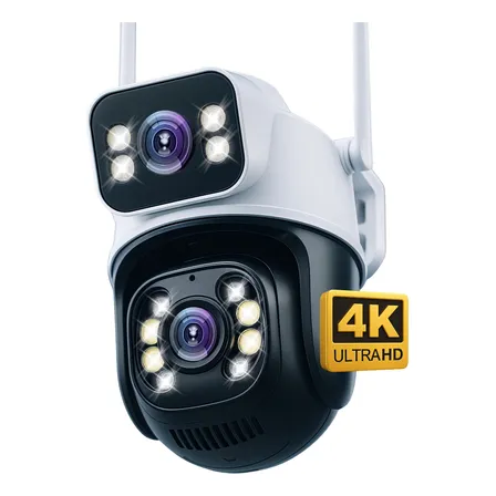 Câmera Segurança Ip Externa Wifi A28 App Icsee À Prova Dágua Ip66 Dome Lente Dupla Lentes 2 Em 1 Vigilancia Visão Noturna Infravermelho  4k Uhd Nova Geração Lançamento 2026 Nexgen