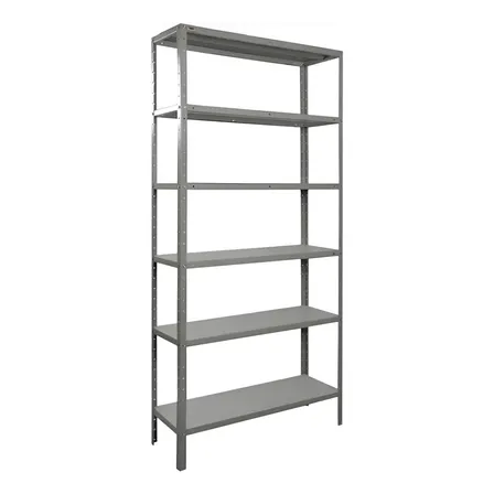 Estante Armário Prateleira de Aço 6 Bandejas Organizador Galvanizada Suporta 150kg 190cm x 90cm x 28cm