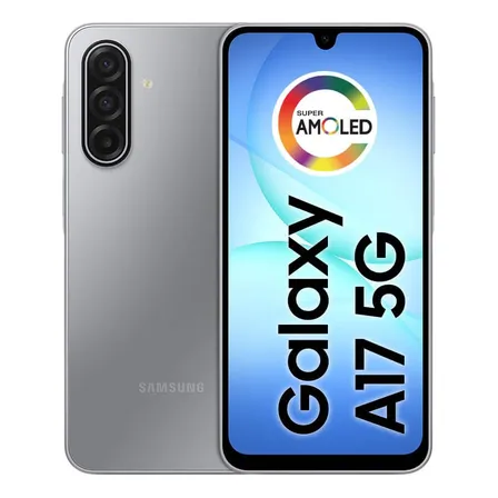 Smartphone Samsung Galaxy A17 5g 128gb 4gb Super Amoled 6.7'' Câmera 50mp Selfie 13 Mp 5000 Mah Nfc Dual Sim Recursos Ia - Cinza