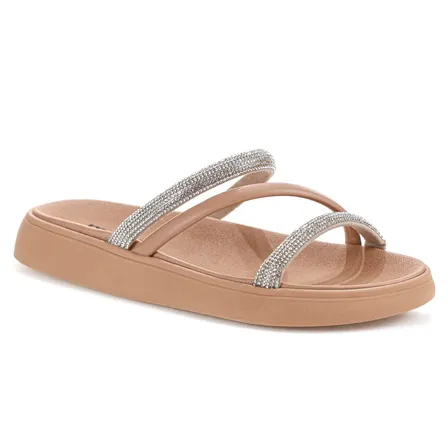 Papete Moleca Feminina Confortável Brilho Flatform Eva Rose-prata 36 Br